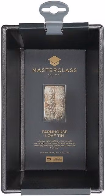 MasterClass Non-Stick Carbon Steel Rectangular Loaf Tin in Black or Grey, W: 21.5 cm – 2