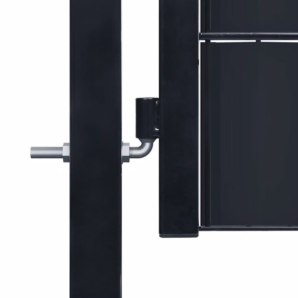 Berkfield Home Anthracite PVC and Steel Swing Fence Gate W: 100 cm, H: 101 cm – 3
