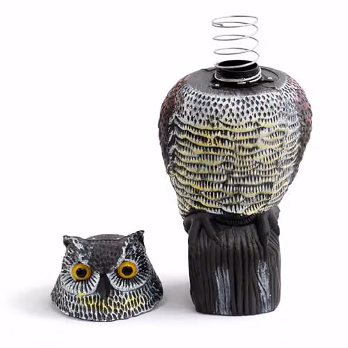 St Helens Home & Garden Life-Sized Decoy Owl with Rotating Head in Multicolour – 5