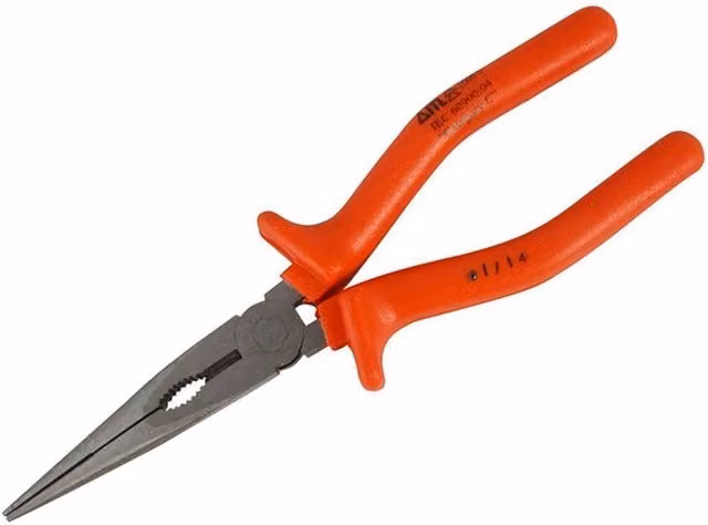 ITL Insulated Long Nose Snipe Pliers in Orange and Multicolour