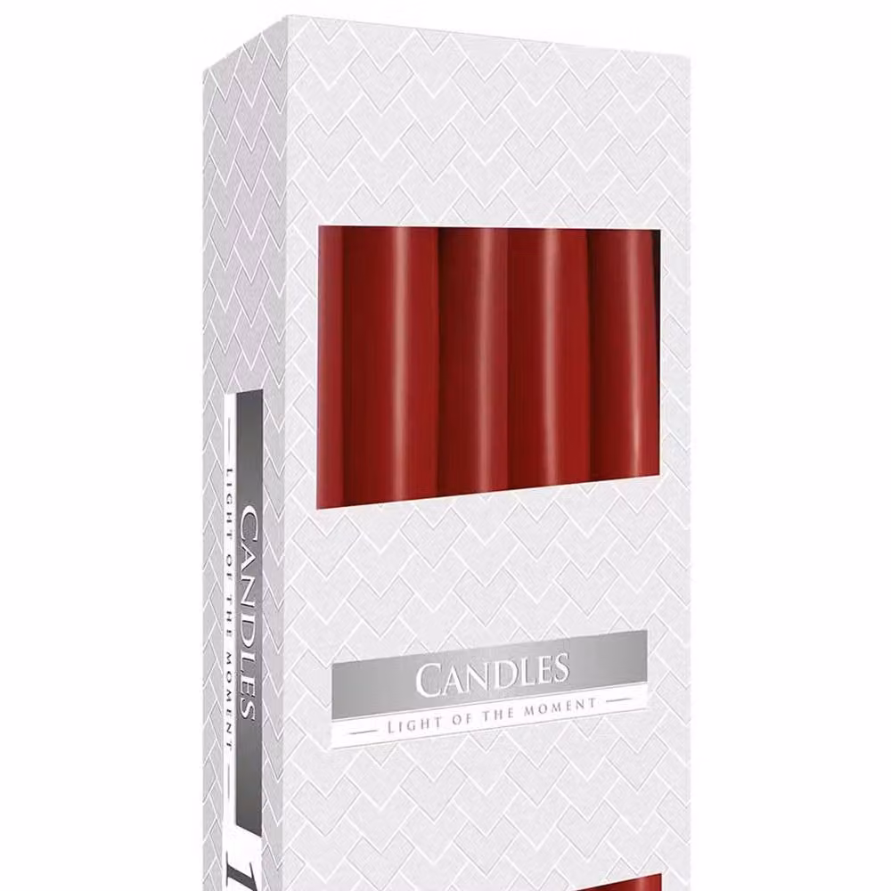 KDMD Burgundy Taper Candle in Red – 2