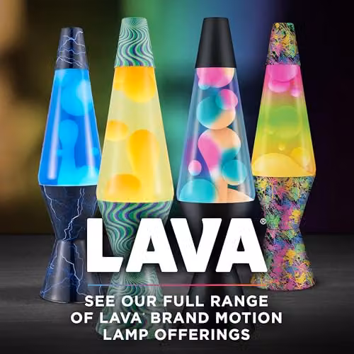 Menkind Blue Lightening Lava Lamp with White and Blue Liquid and Aluminium Base – 6