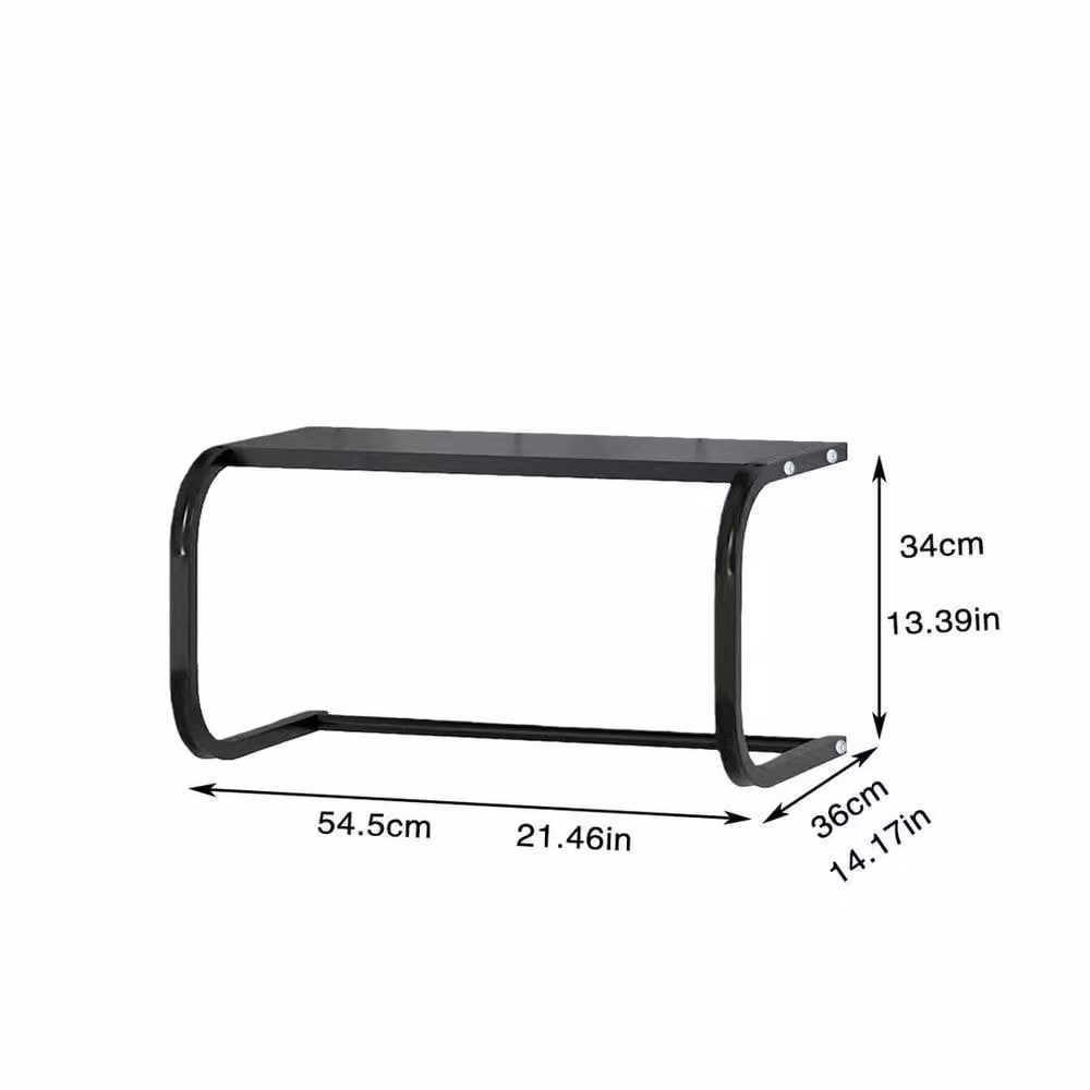 Kelvenix Black 2 Tier Metal Microwave Rack and Kitchen Storage Shelf – 1