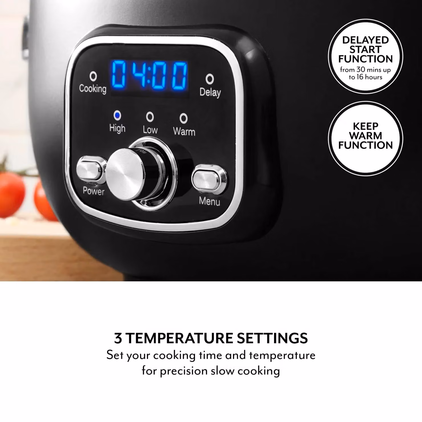 Tower Core Slow Cooker, 6.5L, 320W, Black – 5