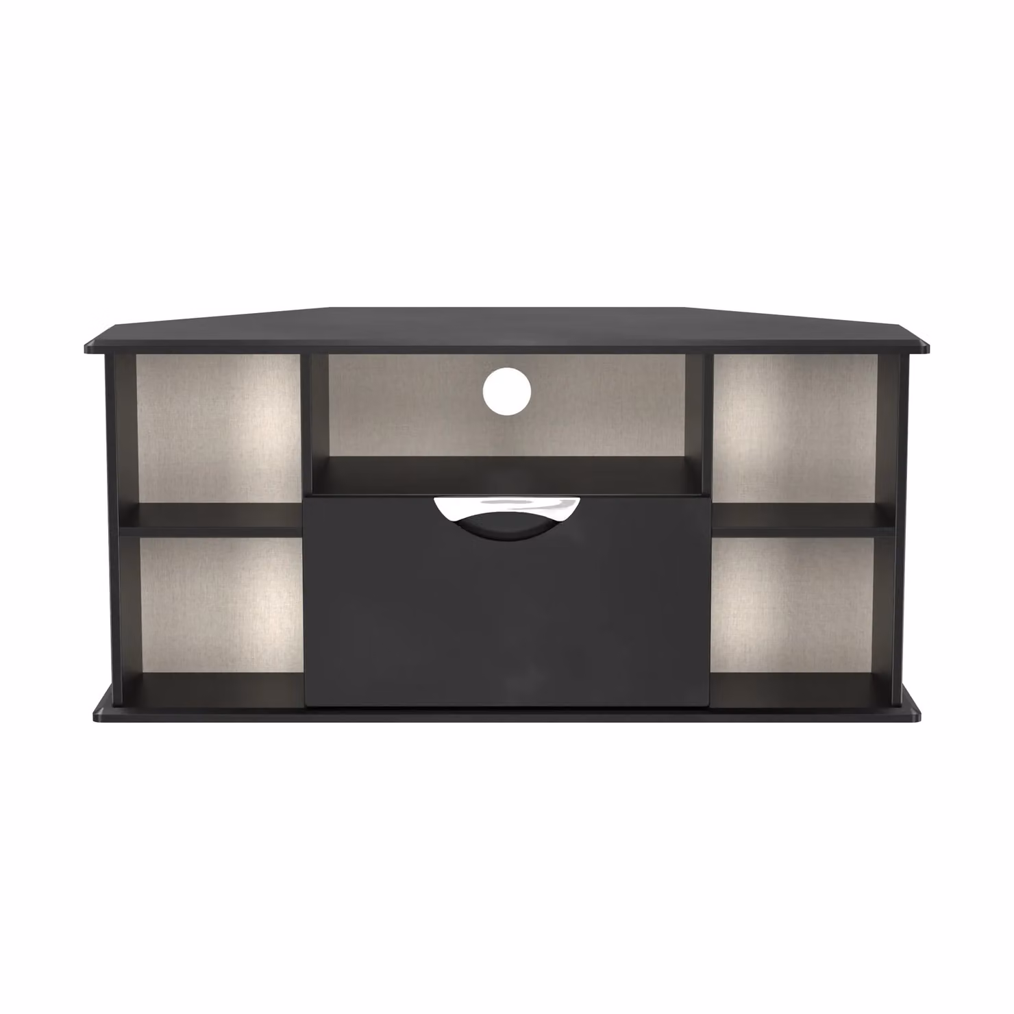 2 U Holborn Ready Assembled Corner TV Unit in Matt Black – 2
