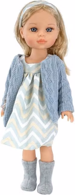 BiBi Doll Olivia Fashion Doll in Pink, Blue and Grey