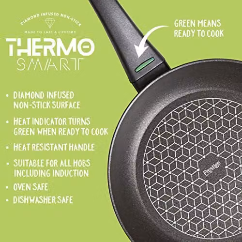 Prestige Thermo Smart 3-Piece Non-Stick Aluminium Saucepan Set in Black – 1