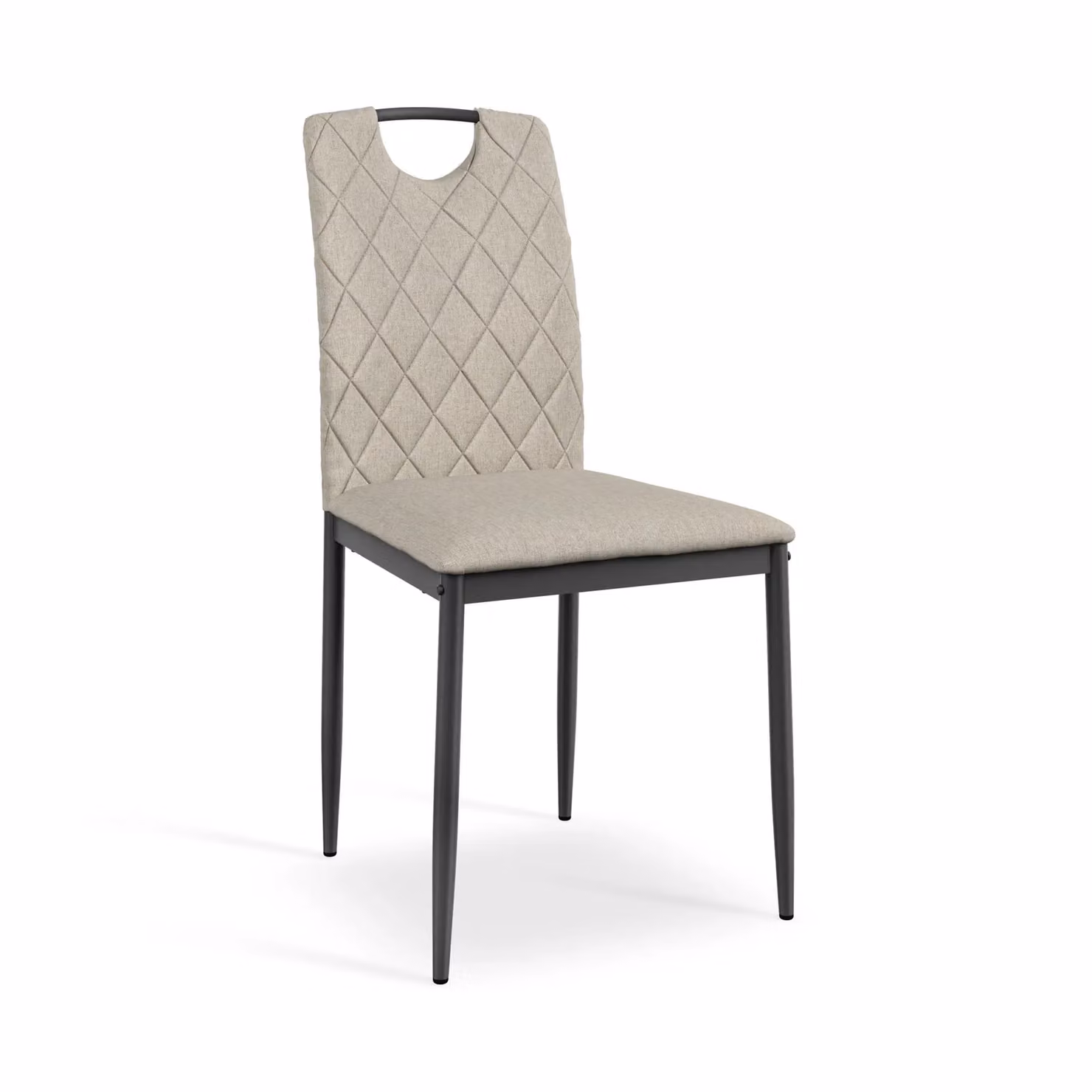 More4Homes Monza Set of 8 Fabric Dining Chairs with Metal Legs in Beige – 2