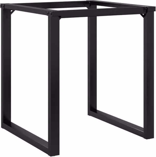 Berkfield Home O-Frame Dining Table Legs in Matt Black Steel, W/D/H: 70 x 70 x 73 cm – 1