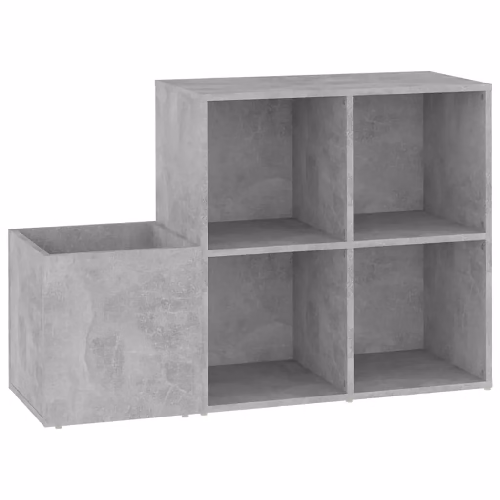 Berkfield Home Hall Shoe Cabinet in Concrete Grey, W/D/H: 105 x 35.5 x 70 cm – 2