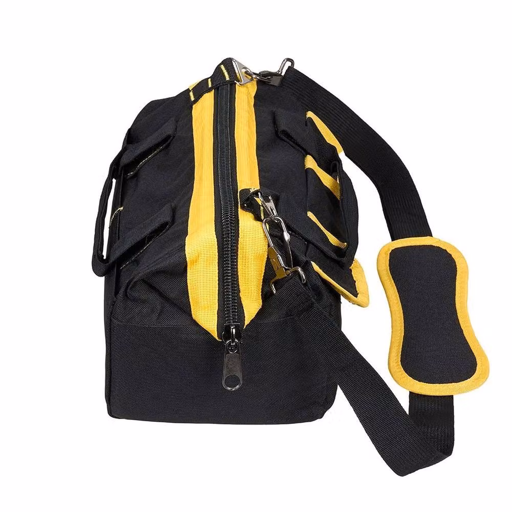 Kelvenix Heavy Duty Electrician Tool Bag with Strap, Black, W: 52 cm, H: 18 cm, D: 27 cm – 3