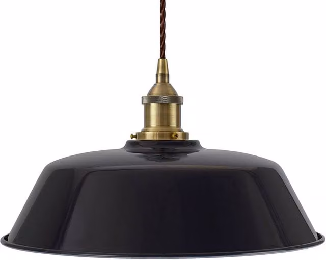 SE Home Chancery Navy Blue and Antique Brass Dome Pendant Light