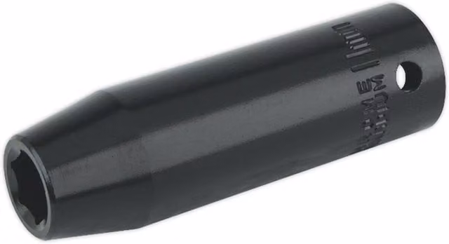 Loops 11mm Forged Deep Impact Socket 1/2 Inch Sq Drive Chrome Vanadium Wrench Socket in Black and Multicolour