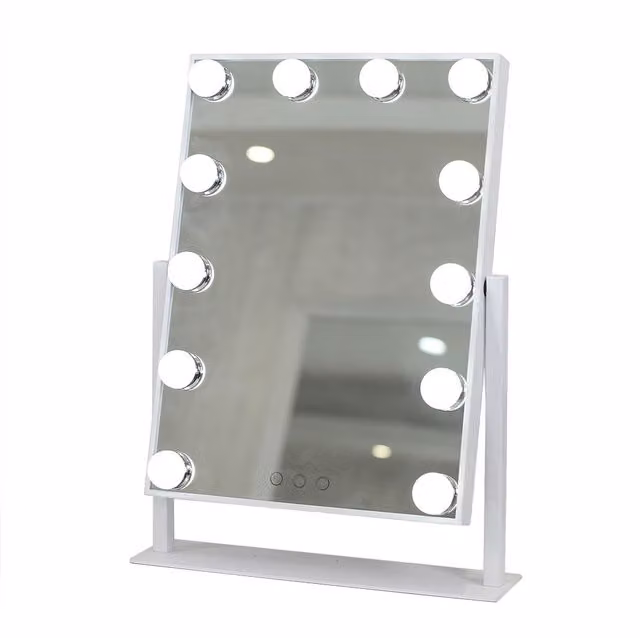 Jack Stonehouse Brigitte Hollywood Vanity Mirror with LED Lights, White