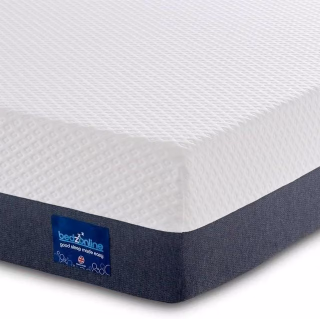 Bedzonline Half-Half Premium 3FT Single Memory Foam Mattress in White, W/D/H: 90 x 190 x 25 cm