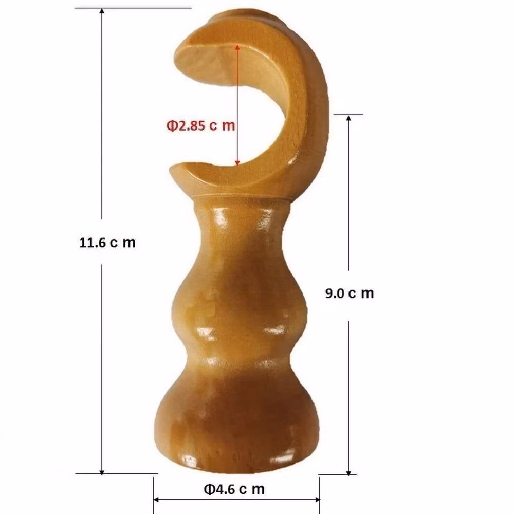 SPETLEK 2-Piece Solid Wood Curtain Rod Brackets in Brown – 2