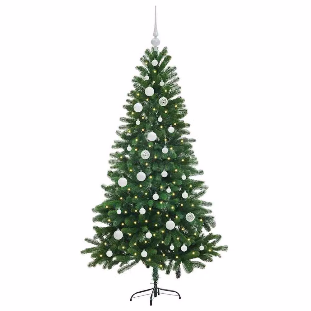 Berkfield Home Green PE Christmas Tree with 150 LEDs and Stand, Height: 150 cm – 3
