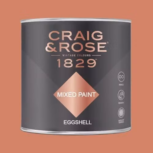 Craig & Rose 1829 Eggshell Paint in Etruscan Red, 750ml