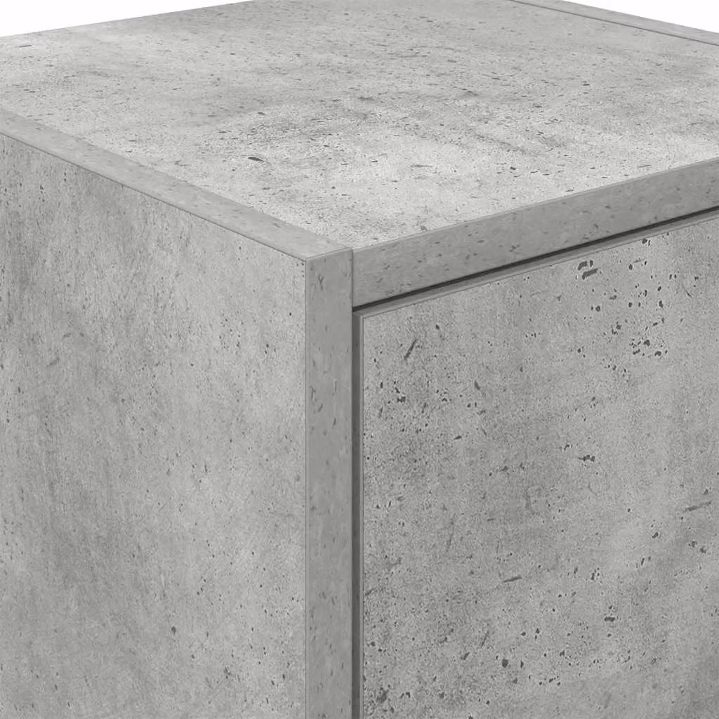 Berkfield Home Garage Wall Cabinets, 2 Piece Set in Concrete Grey Engineered Wood – 4