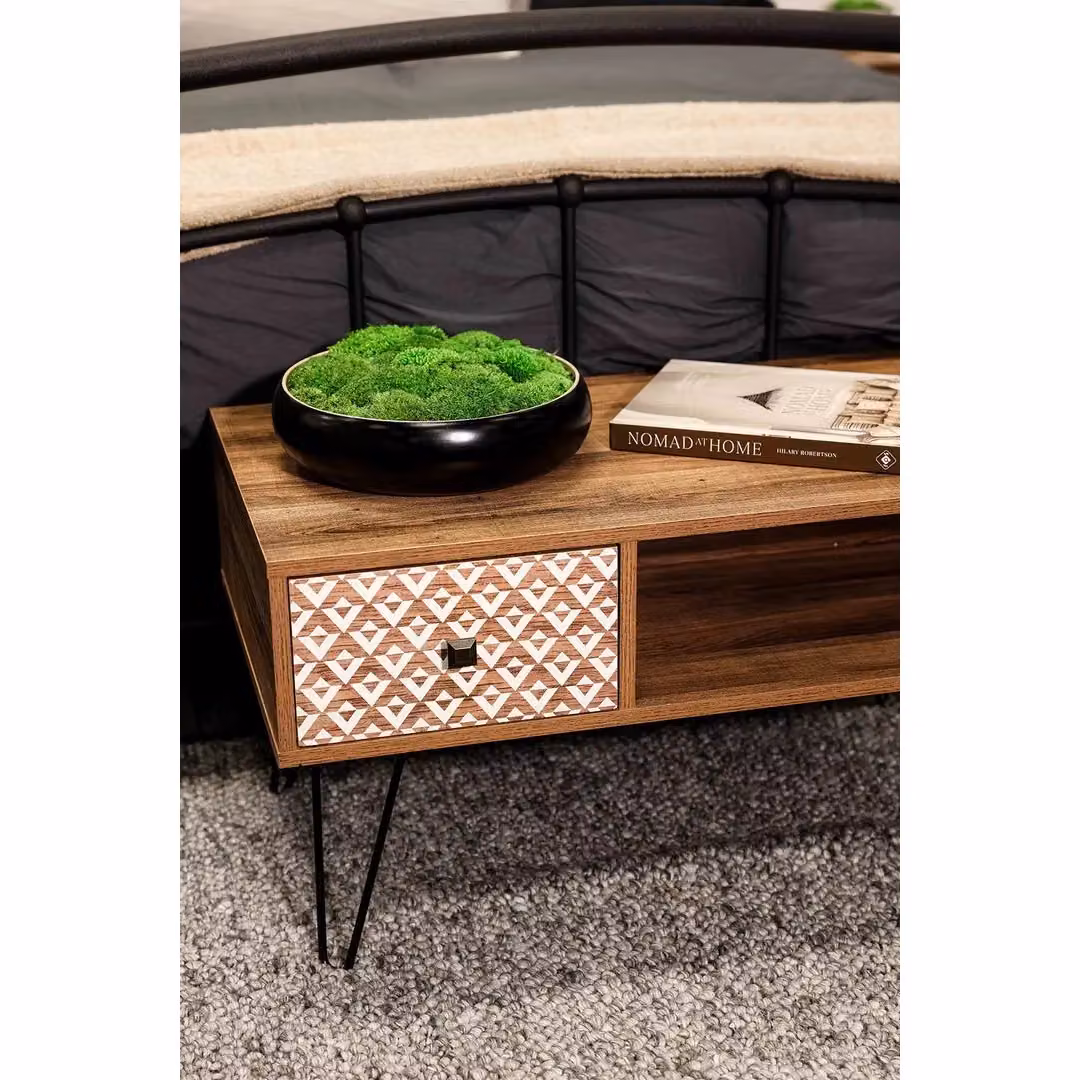 Lemon Pavilion Furniture Casablanca Coffee Table in Brown, W80 x D45 x H43 cm – 3