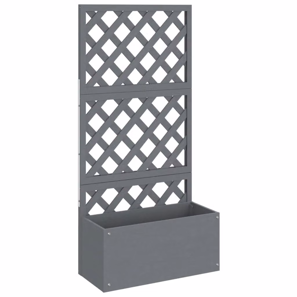 Berkfield Home Grey WPC Trellis Planter, W/D/H: 65 x 33 x 135 cm – 2