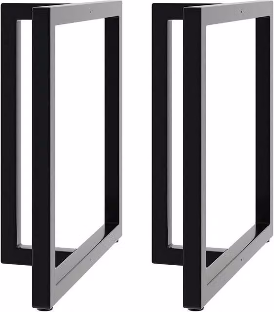 KORVIXA Industrial Rustic Steel Table Legs, Black, H: 40 cm, W: 30 cm, D: 52 cm