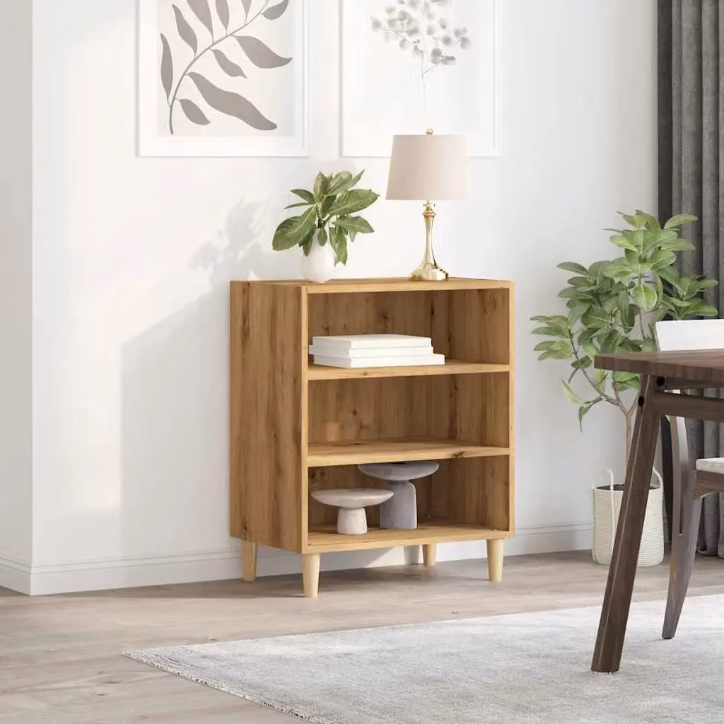 Berkfield Home Artisan Oak Sideboard in Brown, W/D/H: 57 x 35 x 75 cm – 3