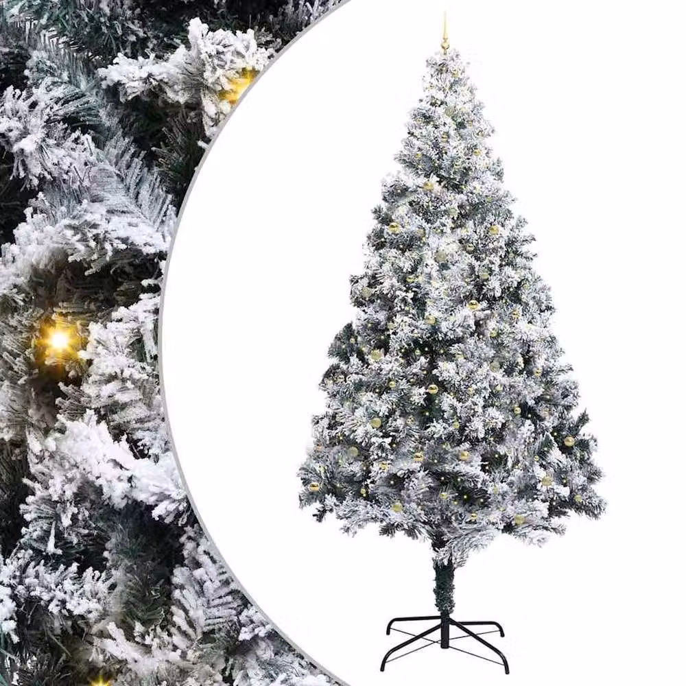 Berkfield Home Artificial Pre-lit Christmas Tree with Ball Set, Green, Height: 400 cm – 2