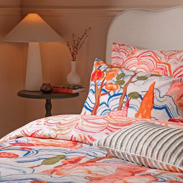 Terra Nova Multicolour Printed Reversible Cotton Duvet Cover Set Super King, 180 x 200 cm