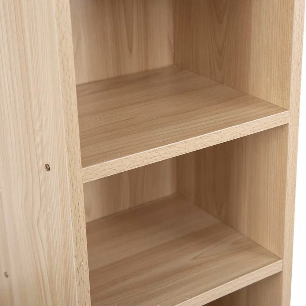 Ventryn 6-Tier Wooden CD and DVD Media Storage Tower in Beige – 3