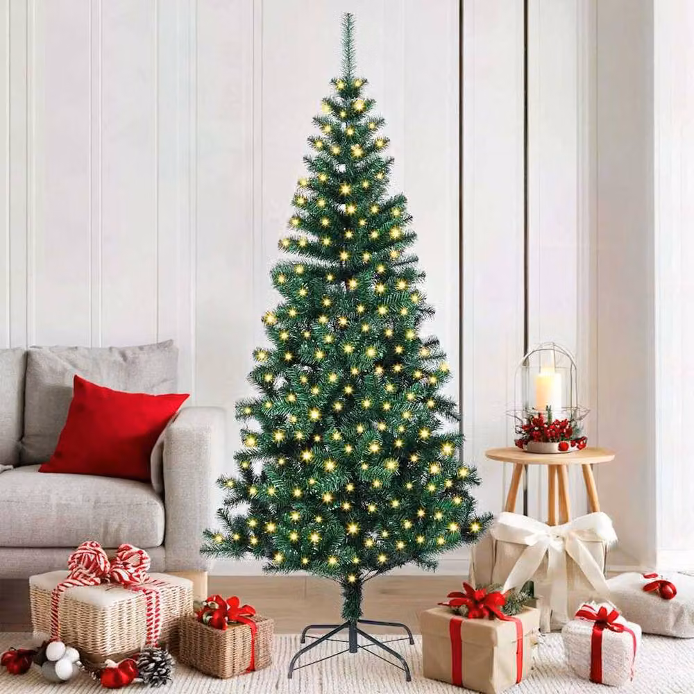 Berkfield Home Elegant Pre-lit Artificial Christmas Tree in Green, Height: 180 cm – 2