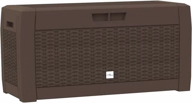 Berkfield Home Garden Storage Box in Brown, W/D/H: 119 x 48 x 60 cm