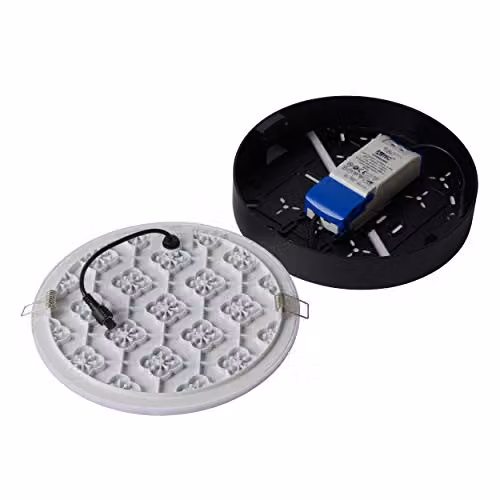 Lucide Ceres Dimmable LED Flush Ceiling Light for Bathrooms, Black, Diameter: 21.5 cm – 3