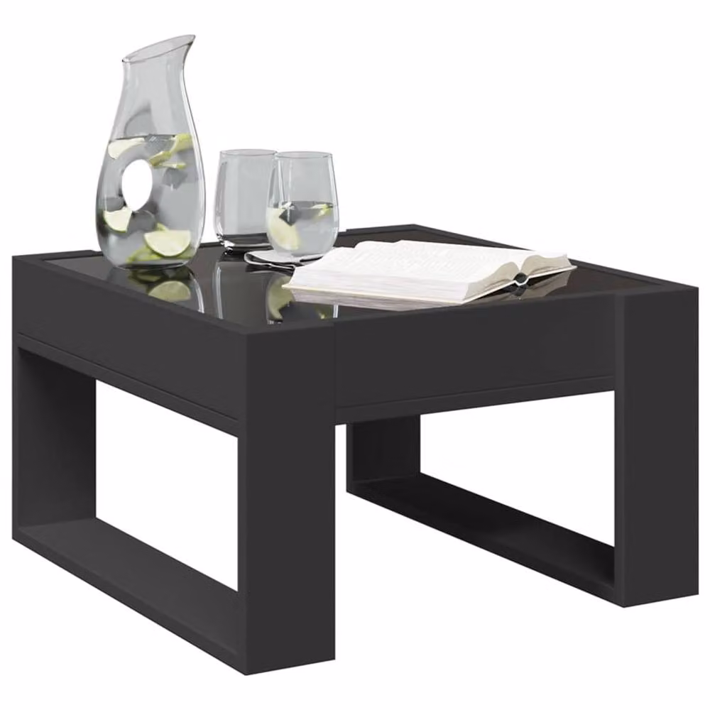 Berkfield Home Infinity LED Decorative Coffee Table, Black, W/D/H: 53 x 53 x 30 cm – 3