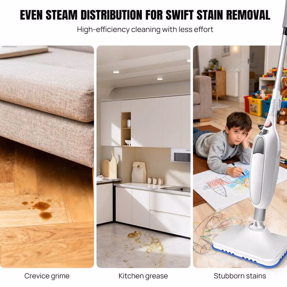 Kelvenix White Steam Mop Floor Cleaner – 3