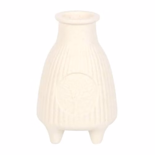 Something Different KDMD Ribbed Ceramic Palo Santo Incense Burner in Beige or White
