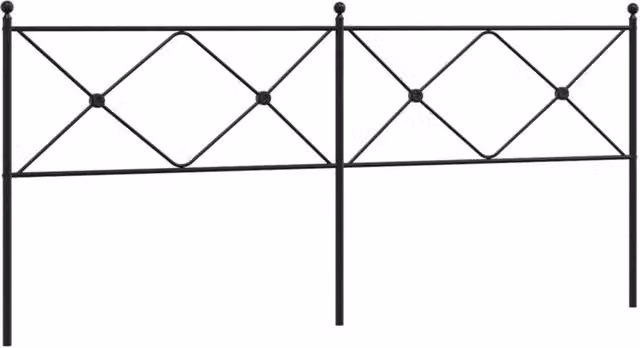 Berkfield Home Classic Metal Headboard in Black, 193cm
