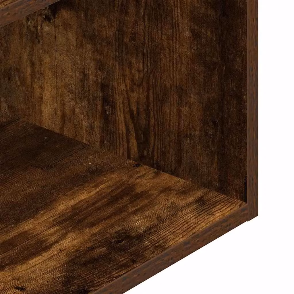 Berkfield Home Set of 2 Bedside Cabinets with Drawer in Smoked Oak Brown, W/D/H: 35 x 34 x 66.5 cm – 5