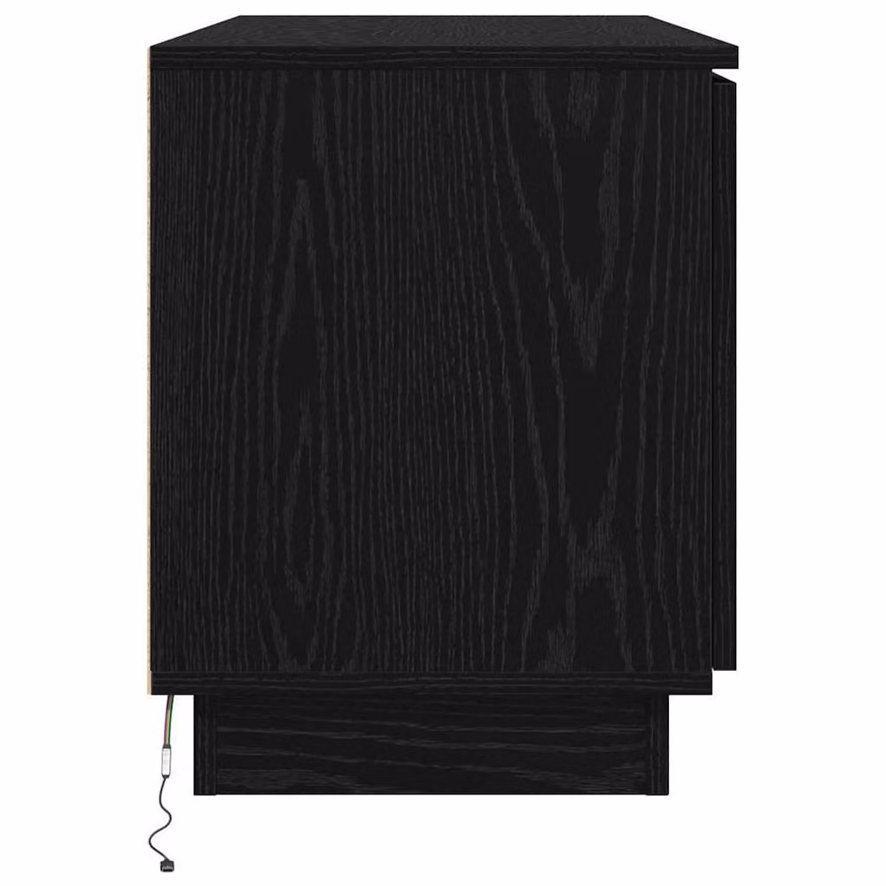 Berkfield Home Modern Black TV Cabinet in Engineered Wood W/D/H: 100 x 38 x 49 cm – 6