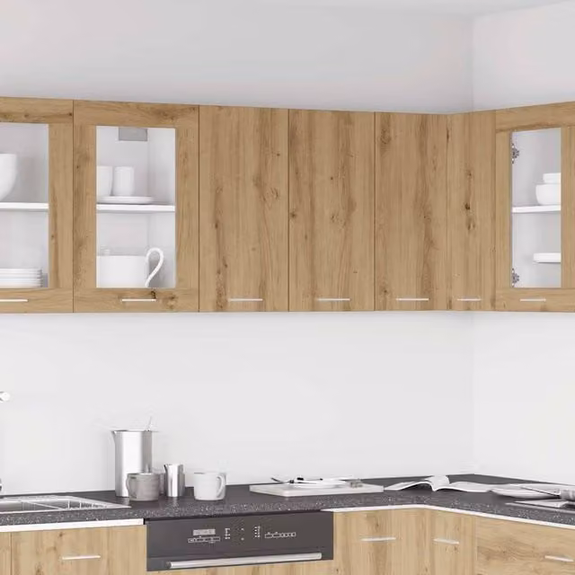 Berkfield Home Artisan Oak Kitchen Wall Cabinet, Brown, W: 60 cm, D: 31 cm, H: 60 cm