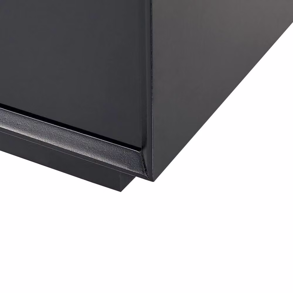 Wyld and Coco 4-Door Black MDF Sideboard with Gold Handles W/D/H: 120 x 40 x 46 cm – 6