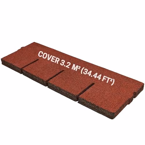 Novecrafto Heavy Duty Red Bitumen Roof Felt Shingles, 20 Pieces, W: 100 cm, H: 34 cm – 7