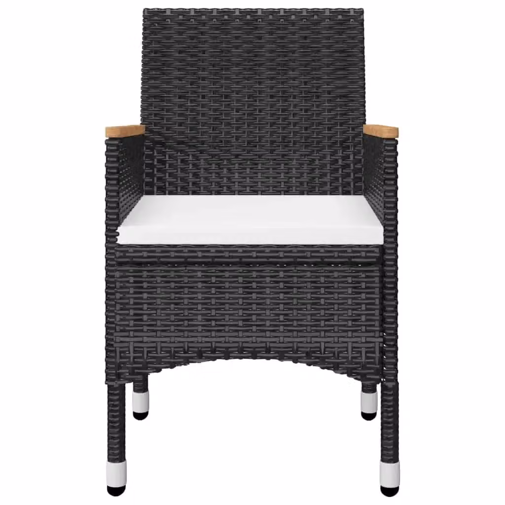 Berkfield Home 5 Piece Garden Dining Set with Cushions in Black – 2
