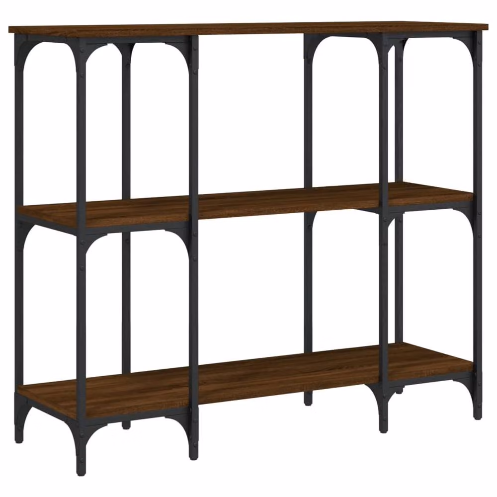 Berkfield Home Decorative Console Table in Brown Oak, W/D/H: 102 x 35 x 90 cm – 3