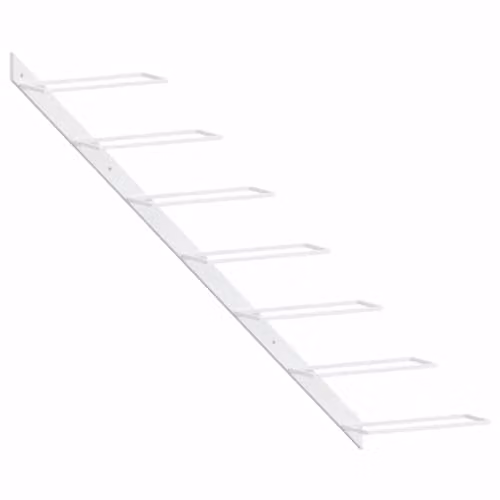 vidaXL Wall-mounted White Metal Wine Rack for 7 Bottles