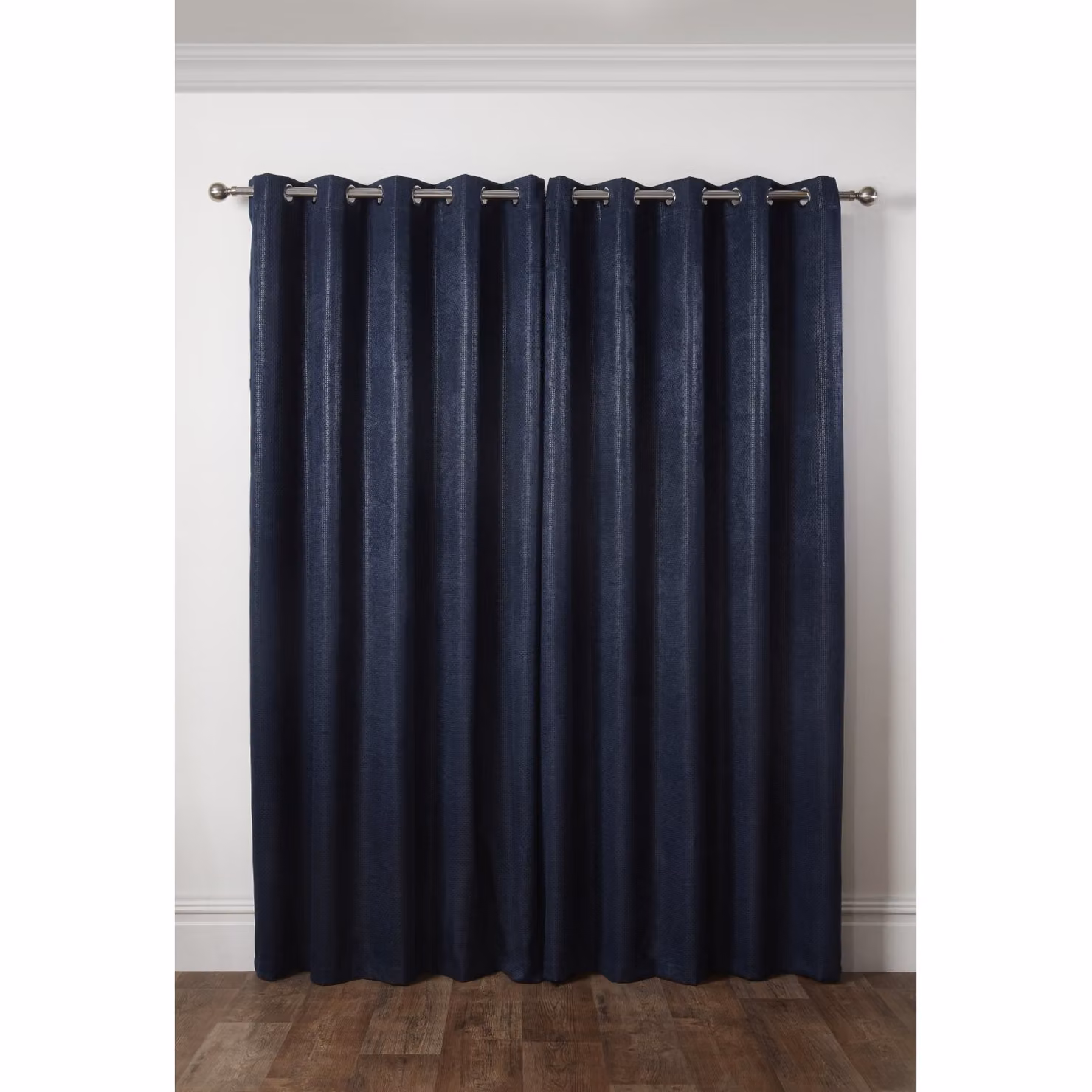 NewEdgeBlinds Navy Blue Thermal Blackout Eyelet Curtains, Width: 228 cm – 2