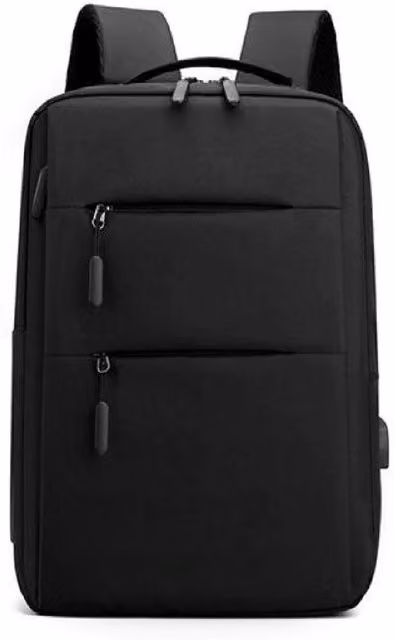 Groov-e Laptop Backpack with Compartments and USB Port, Black