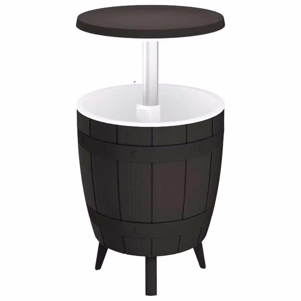 Berkfield Home 3-in-1 Ice Cooler Table in Black Matt Polypropylene – 2