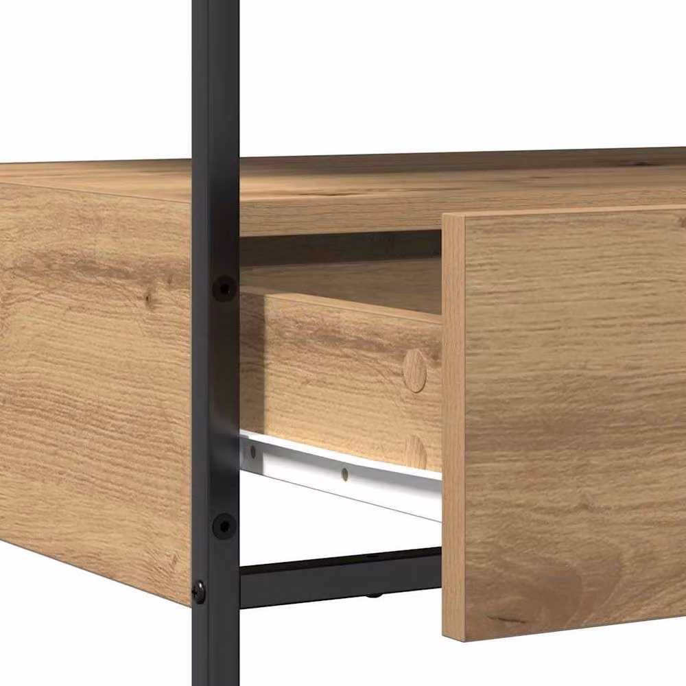 Berkfield Home Modern Artisan Oak Console Table in Brown, W/D/H: 75 x 40 x 75 cm – 3