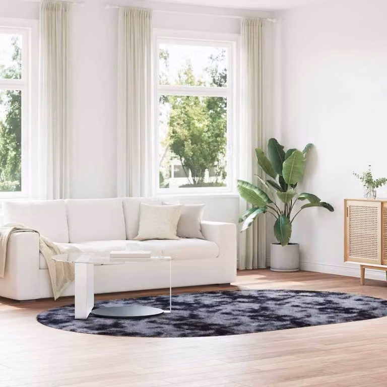 Berkfield Home NAVARRA Shaggy High Pile Rug, Dark Grey, W: 300 cm, D: 200 cm